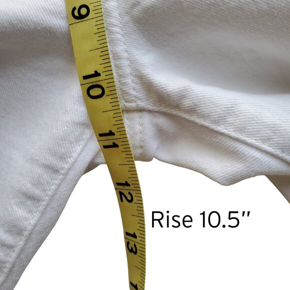 7 for All Mankind Peggi  High Rise Tapered Straight Leg Jeans White Size 29 - Picture 15 of 16